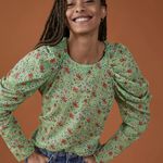 Anthropologie NEW  Florence Puffed Sleeves Blouse Banjanan Size XS 0-2 Fairycoree Photo 1