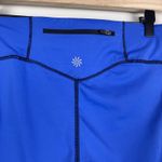 Athleta  Womens‎ Velocity Colorblock Capri Medium Blue Leggings Active Sporty Gym Photo 3