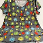 LuLaRoe  Christmas Lights Designed High Low Top Photo 0