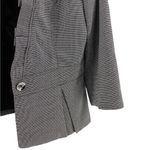 White House | Black Market WHBM Micro Check Ruffle Trim 3/4 Sleeve Lightweight Career Blazer Size 6 Photo 4
