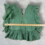 Tularosa Ethereal Sage Mint Green Kaia Ruffle Top Blouse Boho Romantic Sz M Photo 7