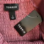 Torrid wine blouson strappy embroidered top, NEW with tags, size 3X Photo 4
