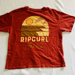 Rip Curl NWOT Medium Hawaii Scarlet Red Cropped Tshirt Graphic Print Beach Surf Photo 0