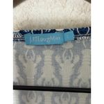 J. McLaughlin Catalina Cloth Blue Lobster Print 3/4 Sleeve Top Coastal Classic Photo 2