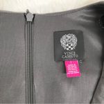 Vince Camuto Silver Metallic Ruched Fitted Cocktail Dress Formal Size 2 New Photo 3