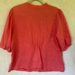 Lucy & Laurel Plus size  Coral Blouse with Paisley Detail Photo 2