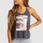 Gymshark • Grey Distort Palm Vest Twist Back Tank Top Photo 1