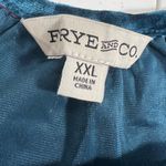 Frye and Co. velvet blouse sleeve tiered midi peasant teal floral dress Blue Size XXL Photo 6