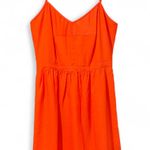 J.Crew Women's Bright Orange Spaghetti Strap Sundress Size 2 Summer Mini Dress Photo 0