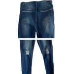 SheIn 6. Women’s Distressed Skinny Jeans Blue Denim Ripped Photo 2