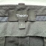 Theory Black Pleat Front Twill Wide Leg Pants 8 Photo 3