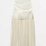 ZARA Combination Strapless Midi Dress Photo 6