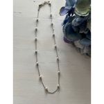 Faux Pearl Necklace Delicate‎ Minimalist Jewelry White Photo 1