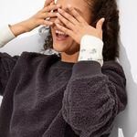 American Eagle AE Sherpa Crew Neck Sweatshirt Photo 3