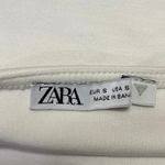 ZARA Women's White Sleeveless Square Neck Bubble Hem Mini A-Line Tank Dress Sz S Photo 2