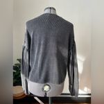 Z Supply Washed Out Black Textured Balloon Sleeve Shirt Photo 3