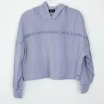 Under Armour Womens Taped Fleece Hoodie Crop Hoodie Sweatshirt Size M Purple Photo 0
