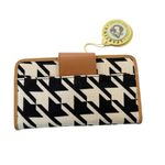 Spartina 449 NWT Stoddard Turnlock Wallet Houndstooth Black and Cream Photo 9