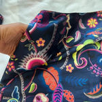 Ted Baker 
Dark Blue Soonah Folk Foliage‎ Pleat Mini Skirt size 3 Photo 6