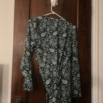 Boden Long Sleeve ruched sleeve mini wrap dress Paisley Blue Green medium nwt Photo 8