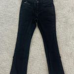 MAC jeans slim kick fringe crop ankle pant black denim fringe distress SZ 27 Photo 0