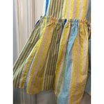 Cara Cara Campbell Multi Stripe Cotton Summer Midi Dress Size M Blue Photo 7