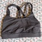 Lululemon Herringbone Sports Athletic Bra in Grey Black 2 Photo 1