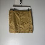 Toad Co Womens Cargo Skirt Medium Khaki Button Up Mini Size 14 Tan Photo 1