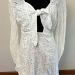 Connoto Women's White Eyelet Lace Dress Size XL Cottagecore Bachelorette Summer‌ Photo 0