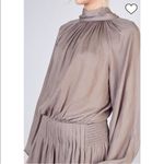 DO+BE NWT  Taupe drop waist tie neck long sleeve mini dress size medium Photo 1