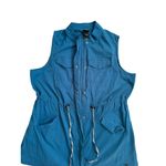 Torrid Teal Happy Camper Lined Drawstring Vest Size 2 / 2X Photo 6