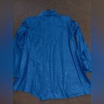 Hanifa Liah Oversized embellished rhinestone blue shirt dress Size XS Photo 2