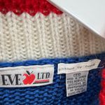 Vintage EVE Ltd Ugly Christmas Sweater Blue Hand Knit Snowman Size 18W 80s Photo 3