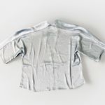 The Reset R Label Satin Top Women‎ Size XSmall Ice Blue Copper V Neck Photo 6