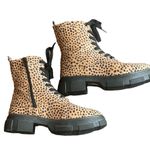 Olivia Miller Normie Leopard Print Combat Boots Photo 7