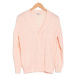 FRNCH Paris V-Neck Pointelle Cardigan Pink Pearl Photo 1