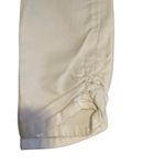 Loft NWT White Skinny Crop Jeans with Ruched Hem Photo 4