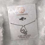 Giani Bernini NWT Sterling Silver Cubic Zirconia Double Heart Pendant Necklace Photo 0