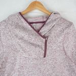 Kyodan Outdoor Hoodie Womens XL Pink Marled Quarter Zip Fleece Thumbholes Cozy Photo 2