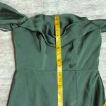 Birdy Grey Birdy Gray Women Small Mia Green Satin Off Shoulder Strapless Floor Length Dress Photo 5