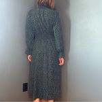 SheIn Green & White Long Sleeve High Neck Polka Dot Dress Size Large Photo 3