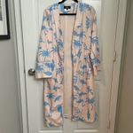 Lulus Flamingo Bird Tree 46” Long Cardigan Kimono Photo 2