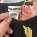 Billabong Black Floral Off Shoulder Long Sleeve Boho Blouse Size Medium Photo 4