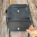 Coach Vintage #9947 "Vista" Black Leather Crossbody Bag Purse Saddle 90’s Photo 2