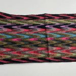 Tolani  Scarf Tassels Art To Wear Abstract Rainbow Long Black Green Purple Red Photo 8