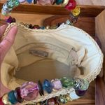 Cappelli Woven Straw Bag With Jeweled Handles Photo 5