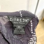 Citron Santa Monica Crinkle Embroidered Cut Out Topper Jacket size Large Petite Blue Photo 4