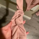 Free People Pink Long Sleeve V Neck Bodysuit Photo 6