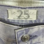 Free People  Jeans size 25 Light Purple Wide Leg Frayed Hem Mid Rise Acid Wash Photo 3