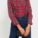 Tuckernuck Red Plaid Royal Stewart Tartan Ruffle Reagan Button Size XXL Photo 0